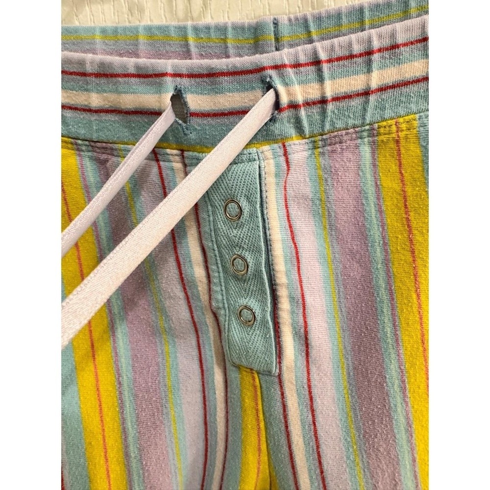 Relativity Multicolor Striped Drawstring Waist Straight Leg Casual Pants Medium - Picture 5 of 11